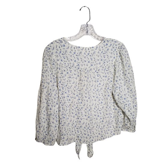 Haven & Blair Floral Button Front V Neck Top Medium Pink Boho NWT - Picture 3 of 7